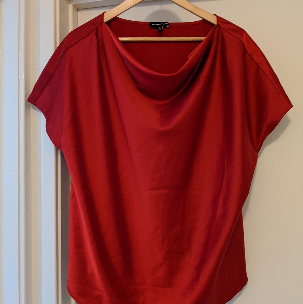 Universal Standard Boat neck top - red